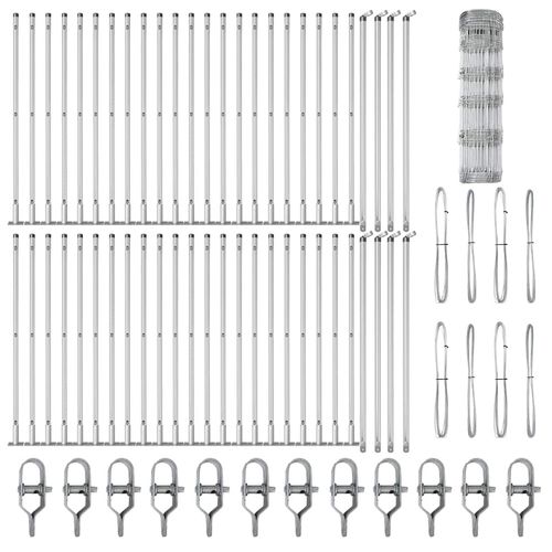 Ogrodzenie pastwiskowe Srebrny 100 x 0.8 m Stal galwanizowana na Arena.pl