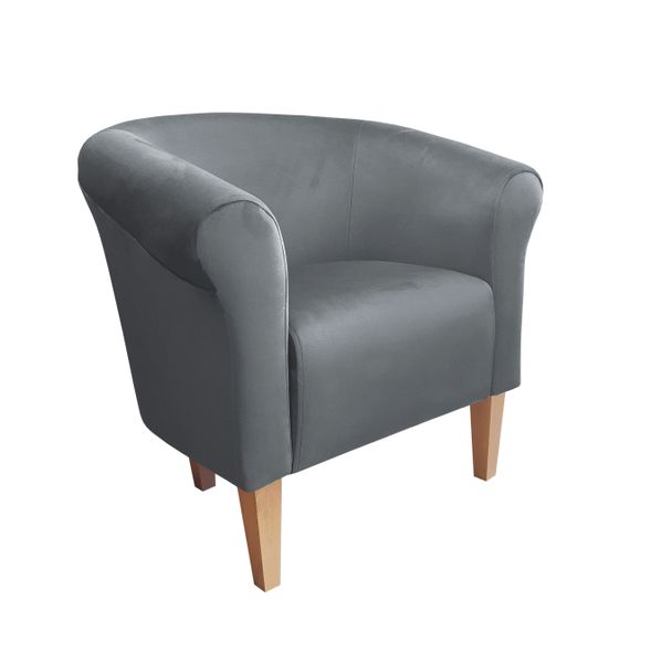 Fotel Milo nogi 20cm buk szary BL14 zdjęcie 1