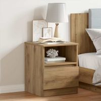 Szafka nocna, dąb artisan, 40x40x50 cm, materiał drewnopochodny