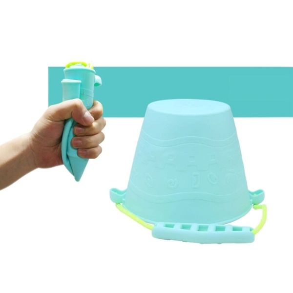 wiaderko do piaskownicy gumowe - miętowy zdjęcie 2