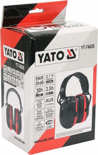YATO NAUSZNIKI SŁUCHAWKI ELEKTRONICZNE PRZECIWHAŁASOWE BLUETOOTH SNR 29 dB na Arena.pl