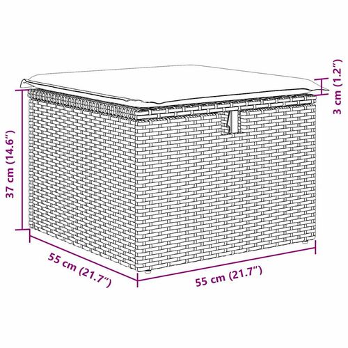 Zestaw Sof na Ogród 6 pcs Czarny i kremowy 234 x 124 x 85 cm na Arena.pl