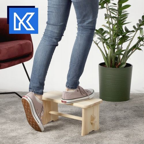 TABORET DREWNIANY KUCHENNY STOŁEK KRZESŁO 39cm SOLIDNY PODEST RYCZKA na Arena.pl