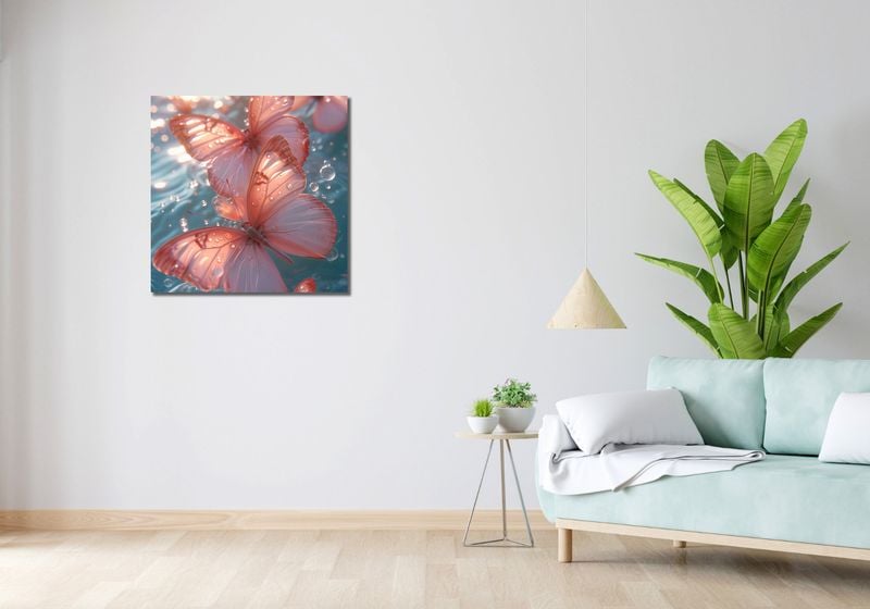 Obraz 70x70cm Świetliste Motyle zdjęcie 2