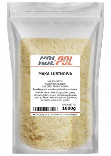 MĄKA ŁUBINOWA 1kg Keto bogata w białko i błonnik na chleb jakość na Arena.pl