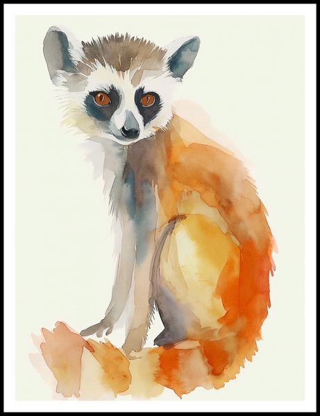 Plakat 75x100cm Lemurek zdjęcie 3