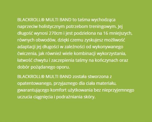 Taśma oporowa Blackroll Multi Band na Arena.pl