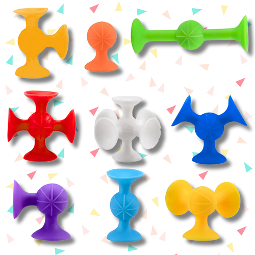 silikonowe klocki konstrukcyjne z przyssawkami 48 el dla dzieci edukacyjne na Arena.pl