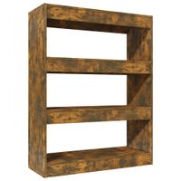 Regał na książki/przegroda, przydymiony dąb, 80x30x103 cm