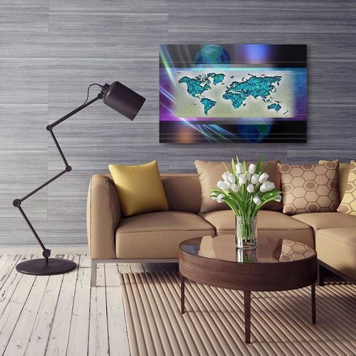 Deco Panel, Mapa świata w kwiatach 50x40 na Arena.pl