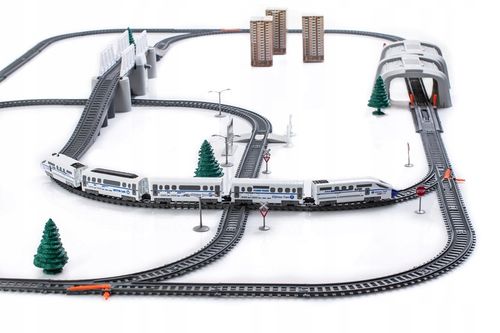 Kolejka elektryczna OGROMNY TOR MOST TUNEL 914cm Pociąg na baterie XXL na Arena.pl