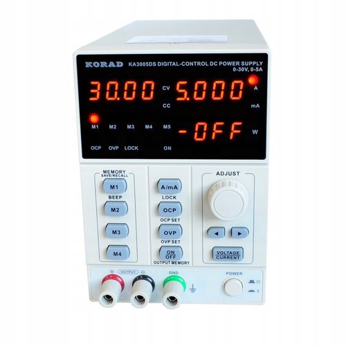 Zasilacz laboratoryjny serwisowy KORAD KA3005DS 30V 5A 5xMEMORY OCP OVP na Arena.pl