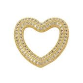 zawieszka, serce w cyrkoniach , bez uszka
