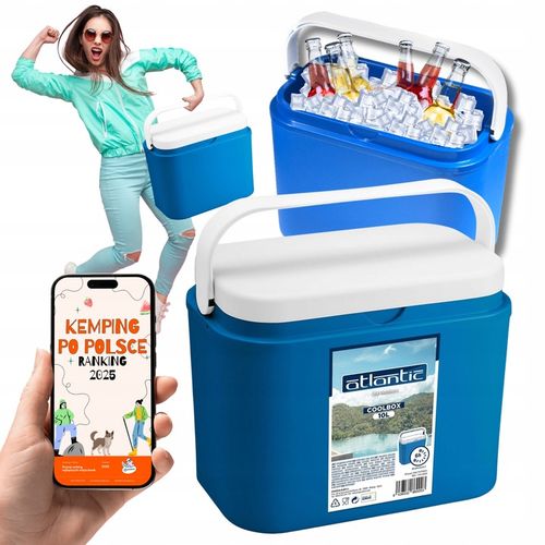 LODÓWKA TURYSTYCZNA 10L na WKŁADY MROŻĄCE do auta KAMPERA łodzi piknik na Arena.pl