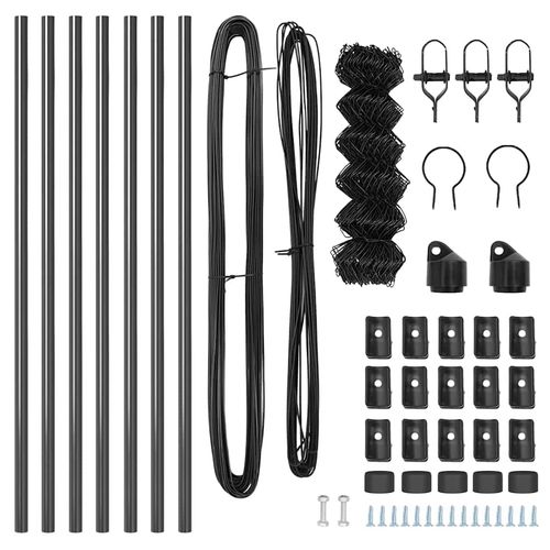 Ogrodzenie z ogniw ze słupkami Szary 0.8 x 10 m Stal na Arena.pl