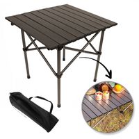 składany stół cateringowy, turystyczny, piknikowy 53 x 51cm brązowy sc10br