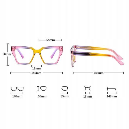 SOLIDNE Damskie Okulary Zerówki do KOMPUTERA Blue Light OPRAWKI Teleskopy na Arena.pl