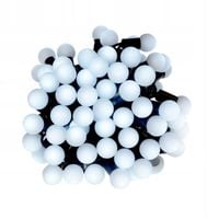 LAMPKI choinkowe KULKI FLASH BIAŁE ZIMNE kuleczki 100 LED 9m WODOODPORNE