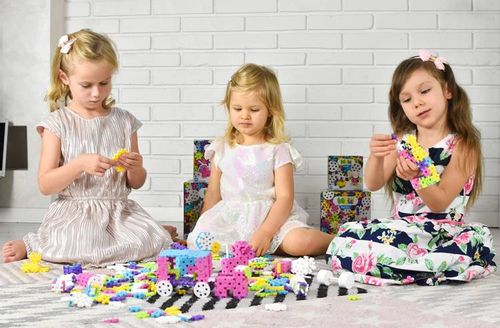 Klocki Meli Basic Constructor różowy Pink 400 szt. - mini wafle na Arena.pl