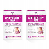 Apetyt Stop MAX 90 TABLETEK ODCHUDZANIE hamuje uczucie głodu blokuje apetyt