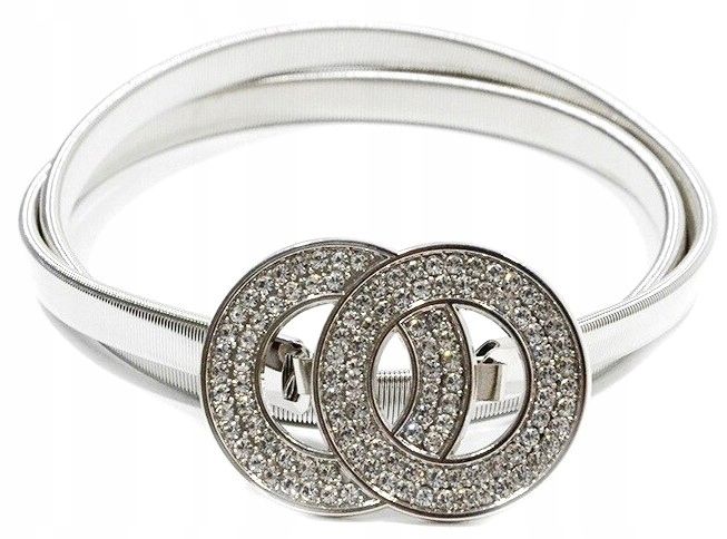 Damski Pasek Kółka Sprężyna Snake Pancerka Metal zdjęcie 3