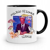 Kubek Czarny Donald Tusk Po Platforma Prezent Z Nadrukiem Ze Zdjęciem