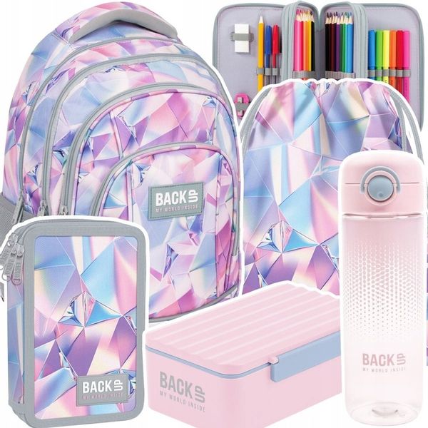 ZESTAW PLECAK SZKOLNY 5EL BACKUP DLA DZIEWCZYNY zdjęcie 1