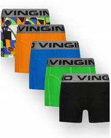Vingino Bokserki (5 par) w kolorze czarno-niebiesko-zielonym 158-164 XL