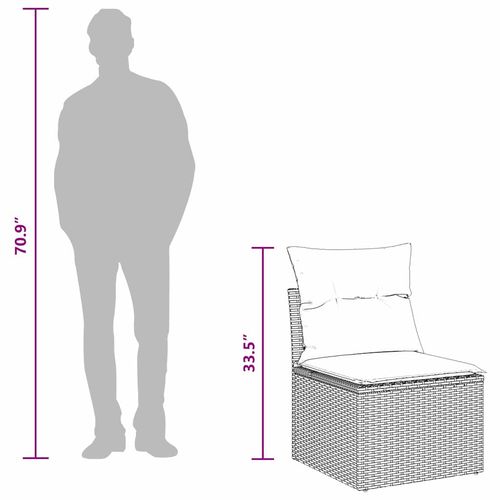 Zestaw Sof na Ogród 10 pcs Czarny polirattan na Arena.pl