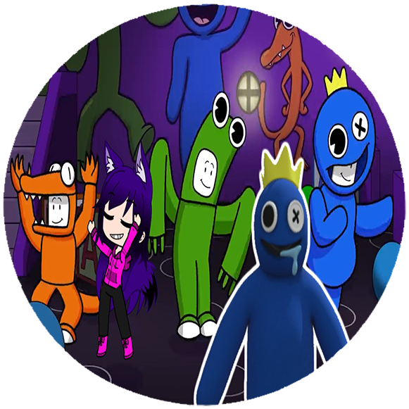 Opłatek na tort Rainbow Friends zdjęcie 1