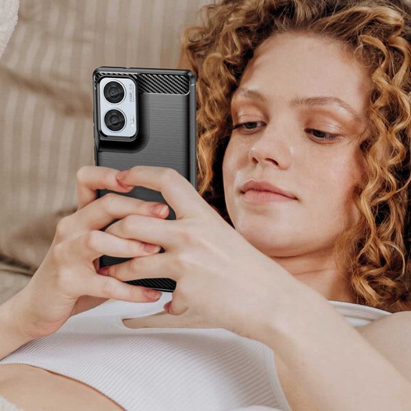Spacecase Carbon Motorola G85 5G Black zdjęcie 5