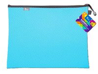 KOPERTA Z SUWAKIEM METALOWYM B4 38X29 CM NIEBIESKA TETIS