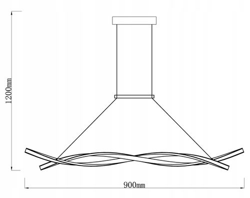 Lampa SANTIAGO I wisząca LED długa nad stół nowoczesna 90cm Wobako 35W na Arena.pl