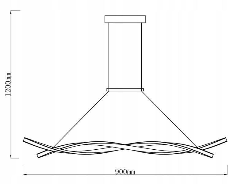 Lampa SANTIAGO I wisząca LED długa nad stół nowoczesna 90cm Wobako 35W zdjęcie 13
