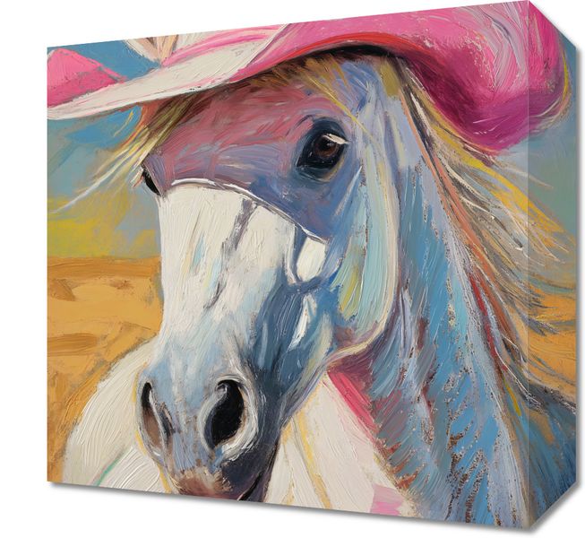 Obraz 30x30cm Różowy Kapelusz zdjęcie 1