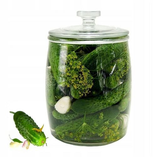 SŁÓJ SZKLANY POJEMNIK 4L SŁOIK NA OGÓRKI KUCHENNY OZDOBNY Z POKRYWĄ CANDY na Arena.pl