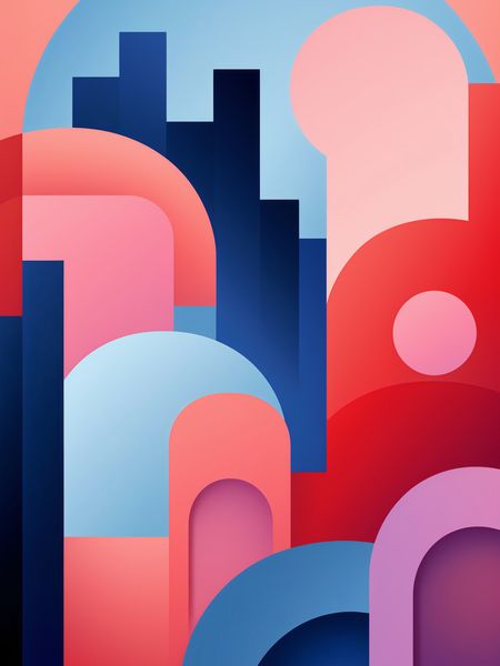 Plakat 30x40cm Miasto Kolorów zdjęcie 1