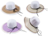 kapelusz damski z czarną wstążką