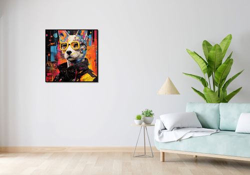 Plakat 70x70cm Kot w Miejskim Stylu na Arena.pl