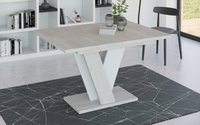 Nowoczesny stół rozkładany do salonu 120/160x90 Beton / Biały mat WINI