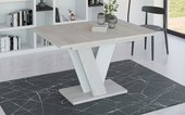 Nowoczesny stół rozkładany do salonu 120/160x90 Beton / Biały mat WINI