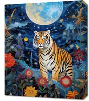 Obraz 50x60cm Tygrys w Ogrodzie Gwiazd