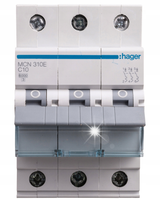 Wyłącznik nadprądowy HAGER MCN310E 3x10A C HAGER