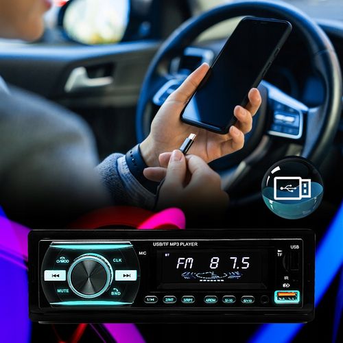 RADIO SAMOCHODOWE BLUETOOTH 1-DIN 2X USB AUX MP3 CZYTNIK KART SD LCD na Arena.pl