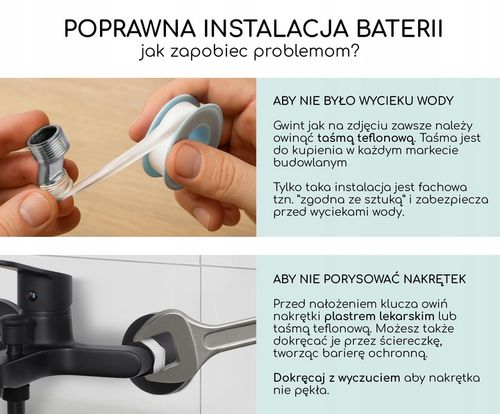 Bateria wannowa ścienna z prysznicem chrom srebrna słuchawka z wężem YOKA na Arena.pl