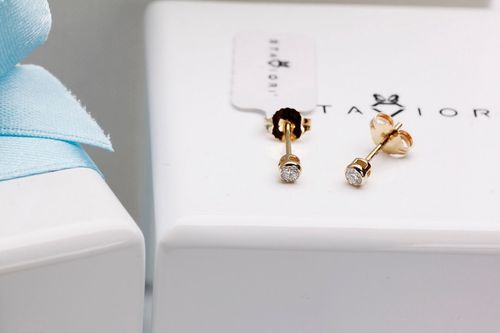 Złote kolczyki KZD2556 - Diament na Arena.pl