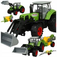 Traktor Ciągnik Spychacz z Przyczepa Cysterna Opryskiwacz Maszyny Rolnicze