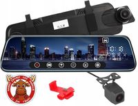 KAMERA DO SAMOCHODU 2w1 PRZÓD TYŁ REJESTRATOR JAZDY W LUSTERKU WIDEO FULLHD