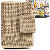 skórzany portfel damski zamykany na zatrzask - rovicky