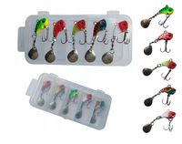 5x Wirujący Ogonek 7g PRZYNĘTA Cykada NA Okonia Klenia Jaź PUDEŁKO